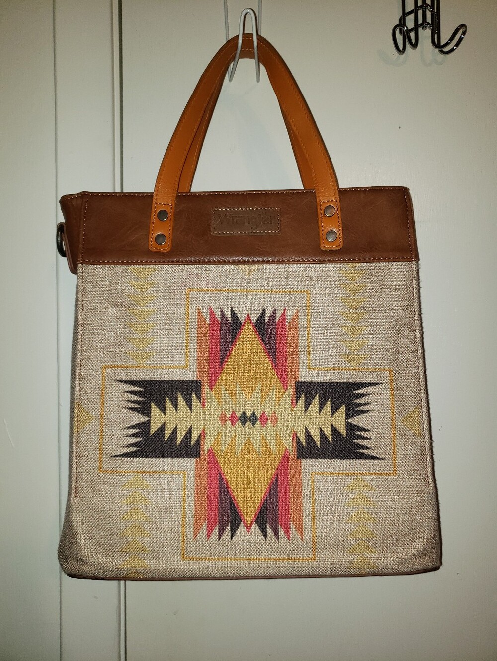 Wrangler Boho Aztec Art Print Canvas Purse